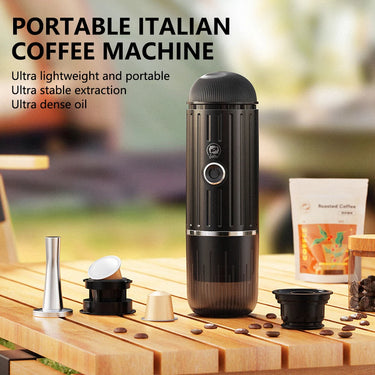 Portable Wireless Espresso Machine - 2-in-1 Capsule & Ground Coffee Maker